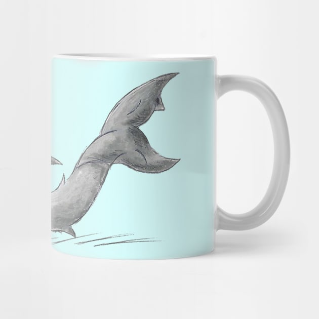 Tea Loving Cat Shark by KristenOKeefeArt